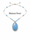 Noor – Collier en Calcédoine Bleue