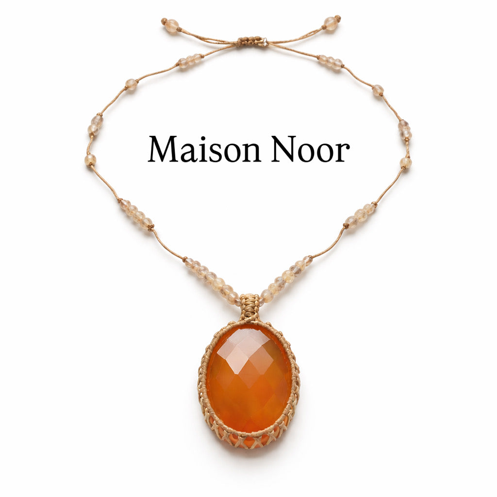 Noor – Collier en Cornaline Naturelle