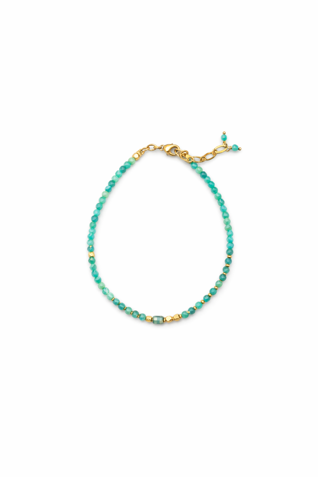 Bracelet Noor – Agate Verte Naturelle