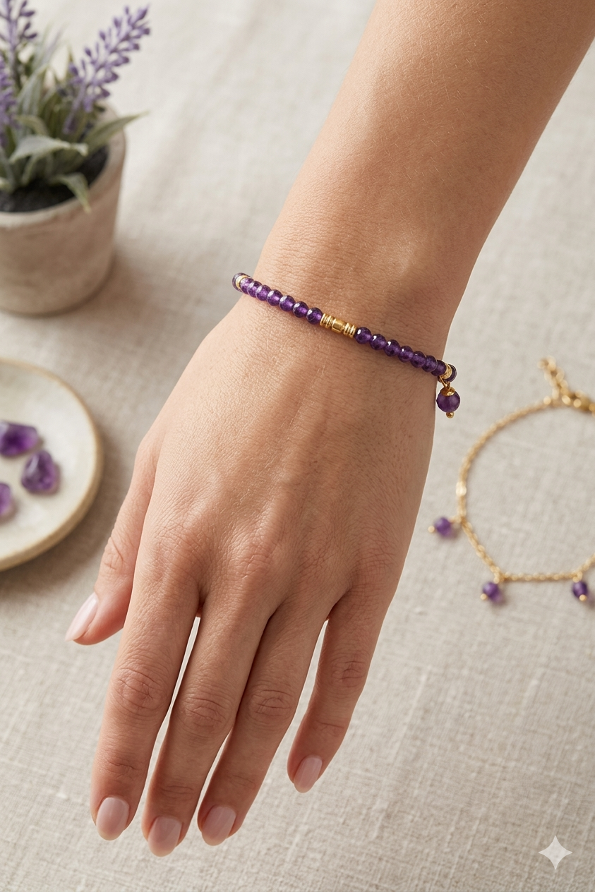 Bracelet Noor – Améthyste naturelle facettée